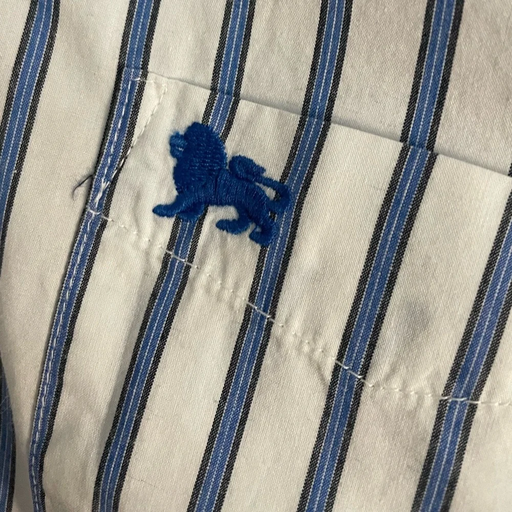 Long Sleeve striped Boys Button-down, Old Navy, blue/white size L - Picture 4 of 4